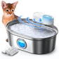 UAHPET 2025 Upgrade Visible Stainless Steel Cat Water Fountain Pro